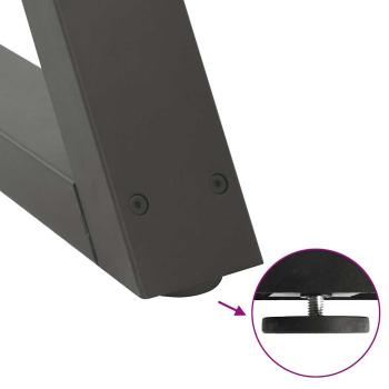 Esstisch Beine 2 Stück Anthrazit 80x(72-73,3) cm Stahl