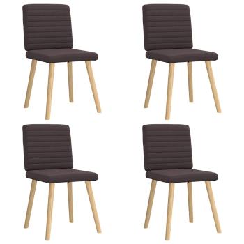 ARDEBO.de - Esszimmerstühle 4 Stk. Dunkelbraun Stoff