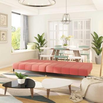 Schlafsofa 2-Sitzer Rosa Samt