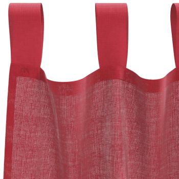 Voile Vorhänge mit Stangentaschen 2 Stk. Weinrot
