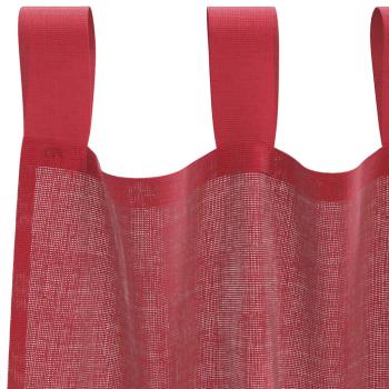ARDEBO.de - Voile Vorhänge mit Stangentaschen 2 Stk. Weinrot