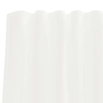 Voile Vorhänge mit Stangentaschen 2 Stk. Weiß