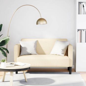 ARDEBO.de - Zweisitzer-Sofa Creme 109 cm Cordstoff