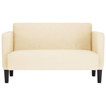 Zweisitzer-Sofa Creme 109 cm Cordstoff