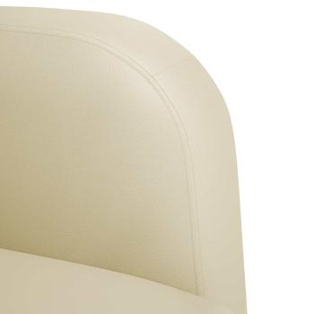 Sessel mit Armlehnen Creme 54 cm Kunstleder
