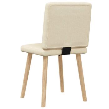 Esszimmerstühle 2 Stk. Creme Stoff