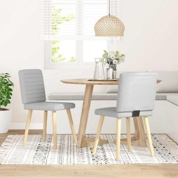 ARDEBO.de - Esszimmerstühle 2 Stk. Wolkengrau Stoff