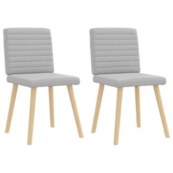Esszimmerstühle 2 Stk. Wolkengrau Stoff