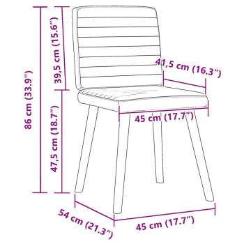 Esszimmerstühle 2 Stk. Wolkengrau Stoff