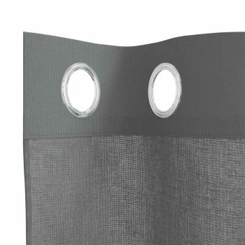 ARDEBO.de - Voile Vorhänge mit Ösen 2 Stk. Dunkelgrau 140x225 cm