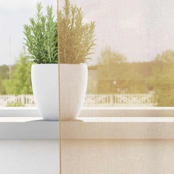 Voile Vorhänge mit Ösen 2 Stk. Sandfarbe