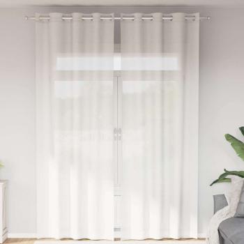 ARDEBO.de - Voile Vorhänge mit Ösen 2 Stk. Weiß