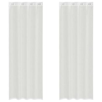 Voile Vorhänge mit Ösen 2 Stk. Weiß
