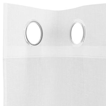 Voile Vorhänge mit Ösen 2 Stk. Weiß