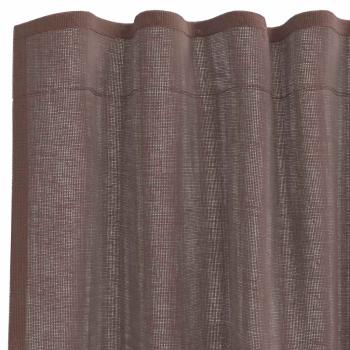 Voile Vorhänge mit Stangentaschen 2 Stk. Braun