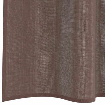 Voile Vorhänge mit Stangentaschen 2 Stk. Braun