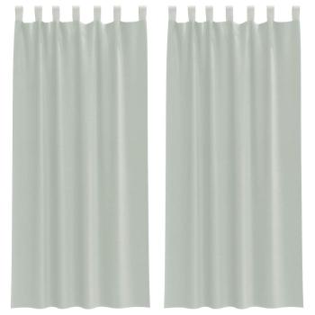 Voile Vorhänge mit Schlaufen 2 Stk. Hellgrau 140x245 cm
