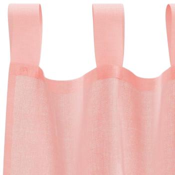 Voile Vorhänge mit Schlaufen 2 Stk. Rosa 140x260 cm
