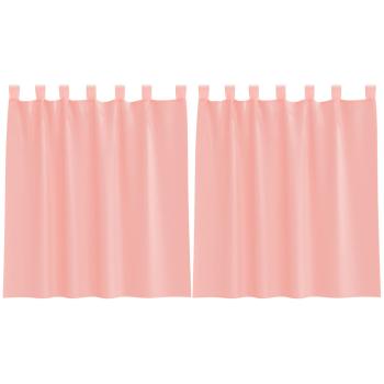 Voile Vorhänge mit Schlaufen 2 Stk. Rosa 140x140 cm