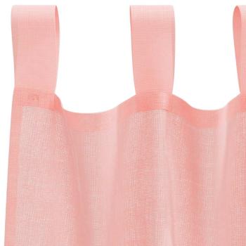 Voile Vorhänge mit Schlaufen 2 Stk. Rosa 140x140 cm