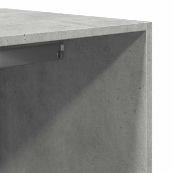 Kleiderschrank Betongrau 80x50x200 cm Holzwerkstoff
