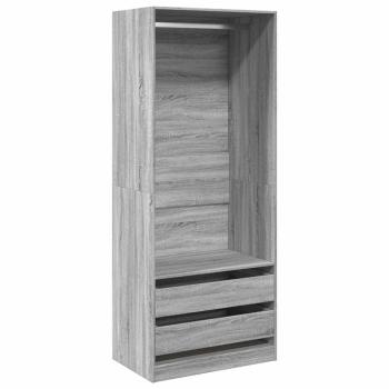 Kleiderschrank Grau Sonoma 80x50x200 cm Holzwerkstoff