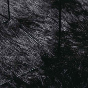 Teppich Shaggy Hochflor NAVARRA Schwarz 130x200 cm Polyester