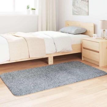 Teppich Shaggy Hochflor NAVARRA Hellgrau 80x150 cm Polyester