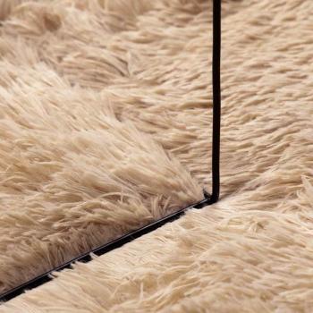 ARDEBO.de - Teppich Shaggy Hochflor NAVARRA Beige 200x290 cm Polyester