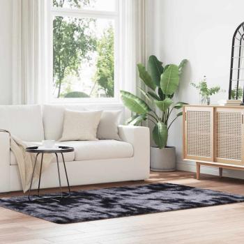 ARDEBO.de - Teppich Shaggy Hochflor NAVARRA Dunkelgrau 130x200 cm Polyester