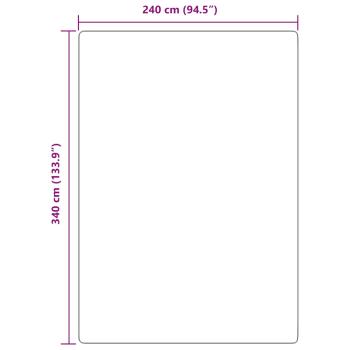 Teppich Shaggy Hochflor NAVARRA Hellgrau 240x340 cm Polyester