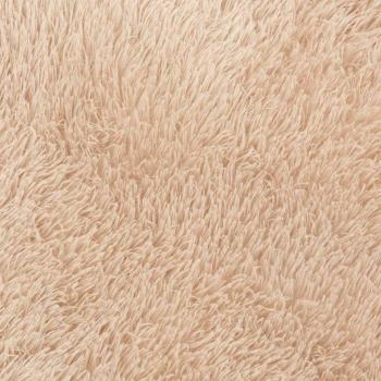 Teppich Shaggy Hochflor NAVARRA Beige 160x160 cm Polyester