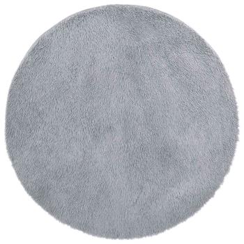 Teppich Shaggy Hochflor NAVARRA Hellgrau 100x100 cm Polyester