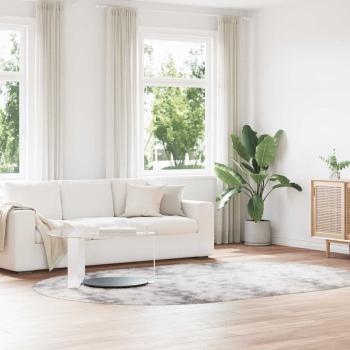 ARDEBO.de - Teppich Shaggy Hochflor NAVARRA Silbergrau 300x200 cm Polyester