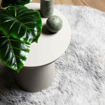 Teppich Shaggy Hochflor NAVARRA Silbergrau 300x200 cm Polyester