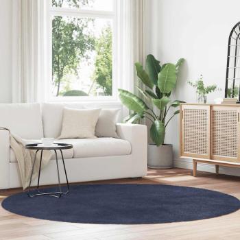 ARDEBO.de - Teppich Shaggy Hochflor NAVARRA Marineblau 200x200 cm Polyester