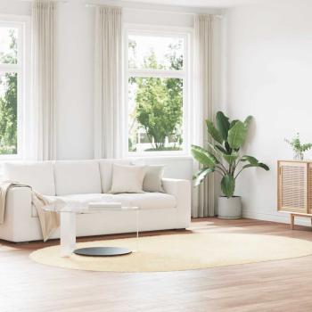 ARDEBO.de - Teppich Shaggy Hochflor NAVARRA Creme 300x200 cm Polyester