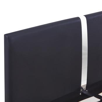 Bettgestell ohne Matratze Schwarz Kunstleder 135x190 cm