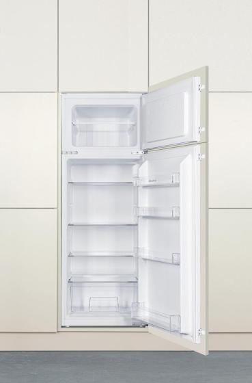 Amica EDTS 374 911 Einbau-Kühl-/Gefrierkombination, Nischenhöhe: 145 cm, 220 L, Schlepptür-Technik, elektronische Steuerung, Tür-Offen-Alarm, Inverter Kompressor, weiß (1195052)