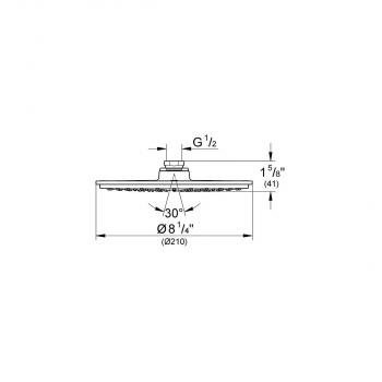 GROHE Rainshower Cosmopolitan 210 Kopfbrause, chrom (28373000)