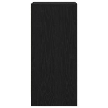 Schuhschrank Schwarz Eichen-Optik 29,5x34x76 cm Holzwerkstoff