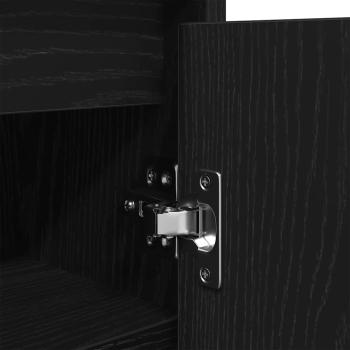 Schuhschrank Schwarz Eichen-Optik 29,5x34x76 cm Holzwerkstoff