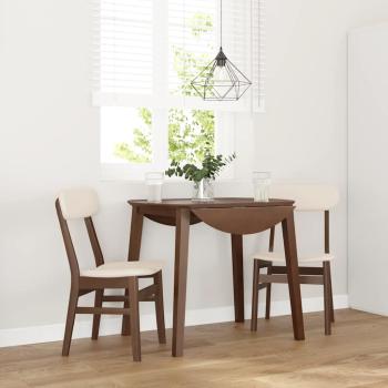 ARDEBO.de - Esszimmerstühle mit Kissen 2 Stk. Braun Massivholz Gummibaum