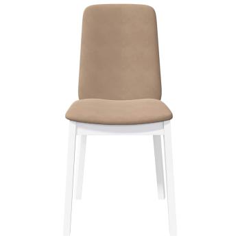 Esszimmerstühle mit Kissen 2 Stk. Weiß Massivholz Gummibaum