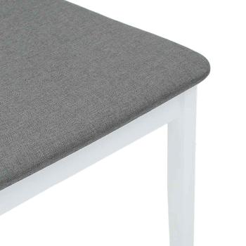 Esszimmerstühle mit Kissen 2 Stk. Weiß Massivholz Gummibaum