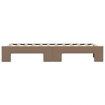 Tagesbett Ausziehbar Cappuccino 90x200 cm Kunstleder
