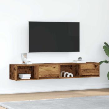 ARDEBO.de - TV-Schränke 2 Stk. Altholz-Optik 80x31x25,5 cm Holzwerkstoff