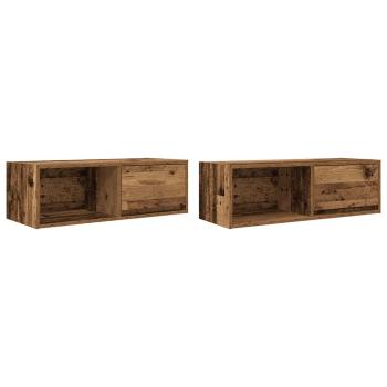 TV-Schränke 2 Stk. Altholz-Optik 80x31x25,5 cm Holzwerkstoff