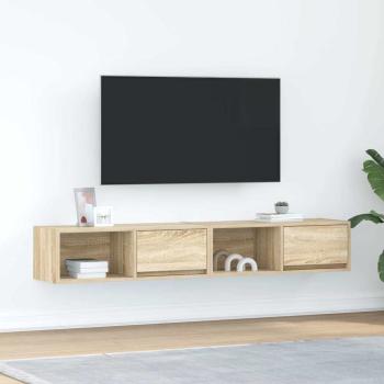 ARDEBO.de - TV-Schränke 2 Stk. Sonoma-Eiche 80x31x25,5 cm Holzwerkstoff