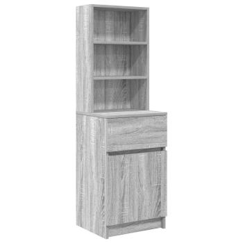 Nachttisch Grau Sonoma 39x35x125 cm Holzwerkstoff